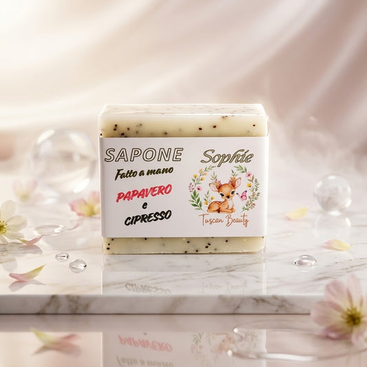 Sapone fatto a mano al Papavero e Cipresso - Sophie Tuscan Beauty