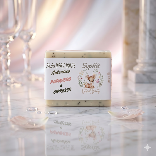 Sapone Autentico al Papavero e Cipresso - Sophie Natural Beauty